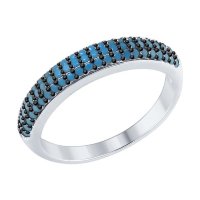серебряное кольцо с ситаллами