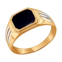 золотое кольцо с ониксом