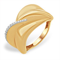 золотое кольцо с фианитами