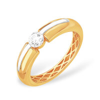 золотое кольцо с фианитом