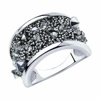 серебряное кольцо со swarovski