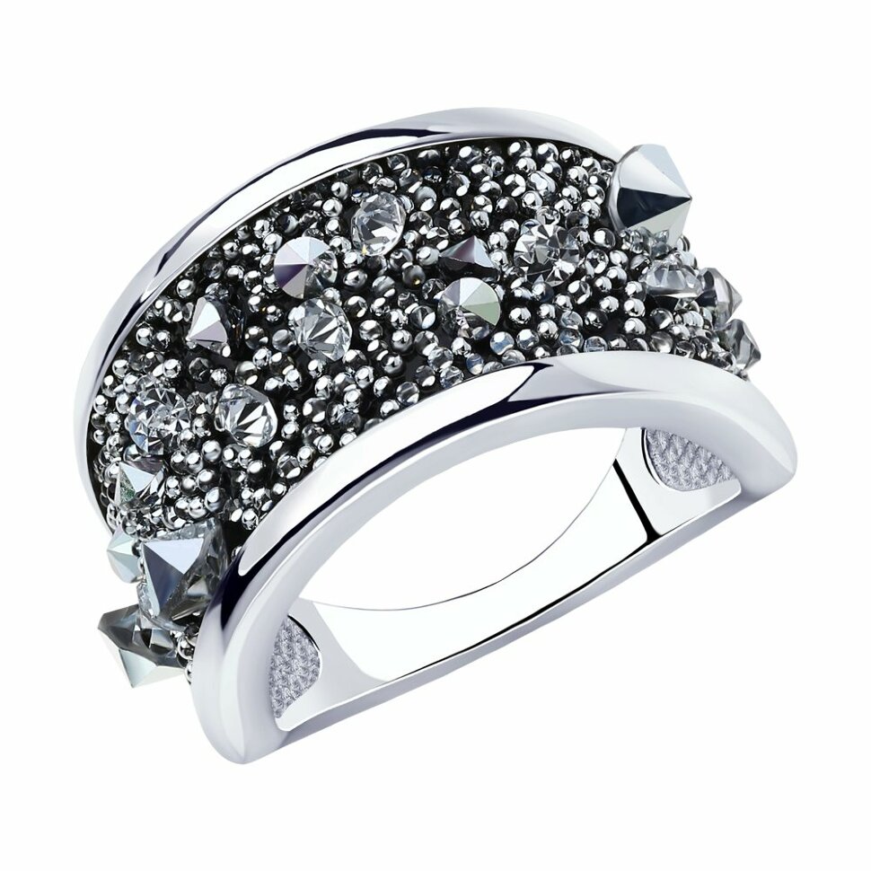 серебряное кольцо со swarovski