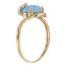 золотое кольцо с голубым опалом