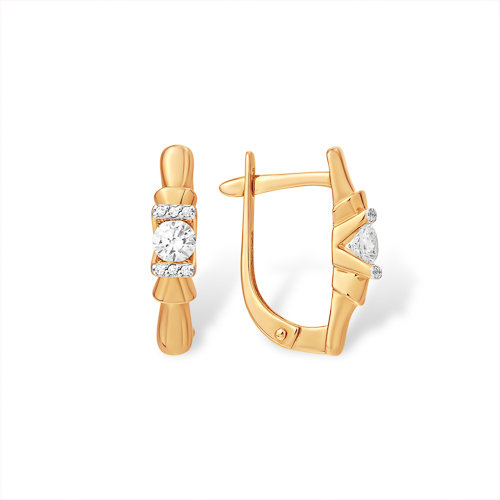 золотые серьги со swarovski