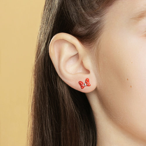 серебряные серьги - пусеты с эмалью