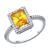 Серебряное кольцо с фианитами