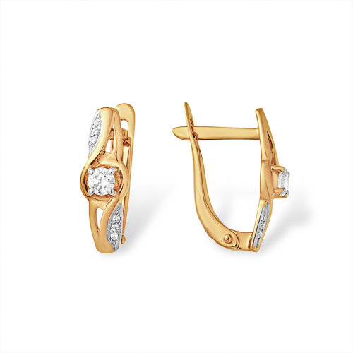 золотые серьги со swarovski