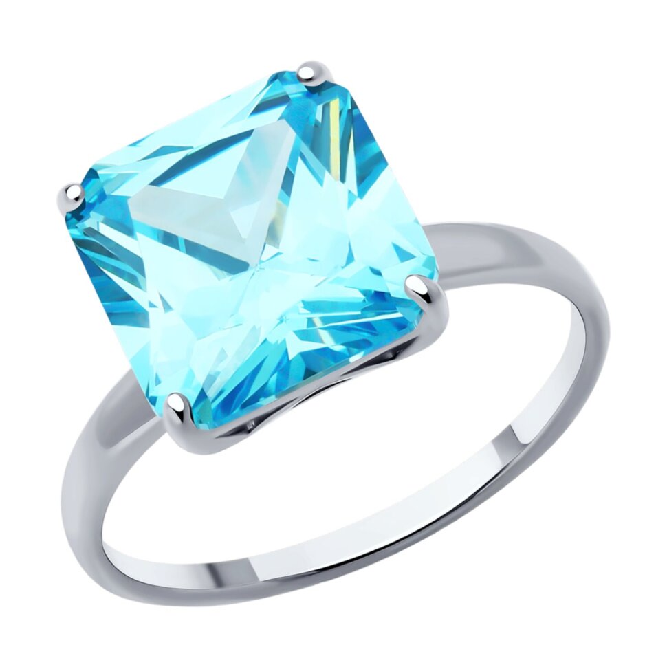 Серебряное кольцо с фианитом