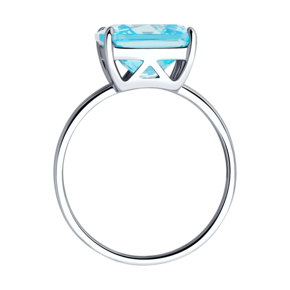 Серебряное кольцо с фианитом