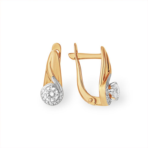 золотые серьги со swarovski