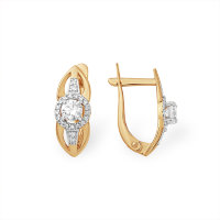 золотые серьги со swarovski