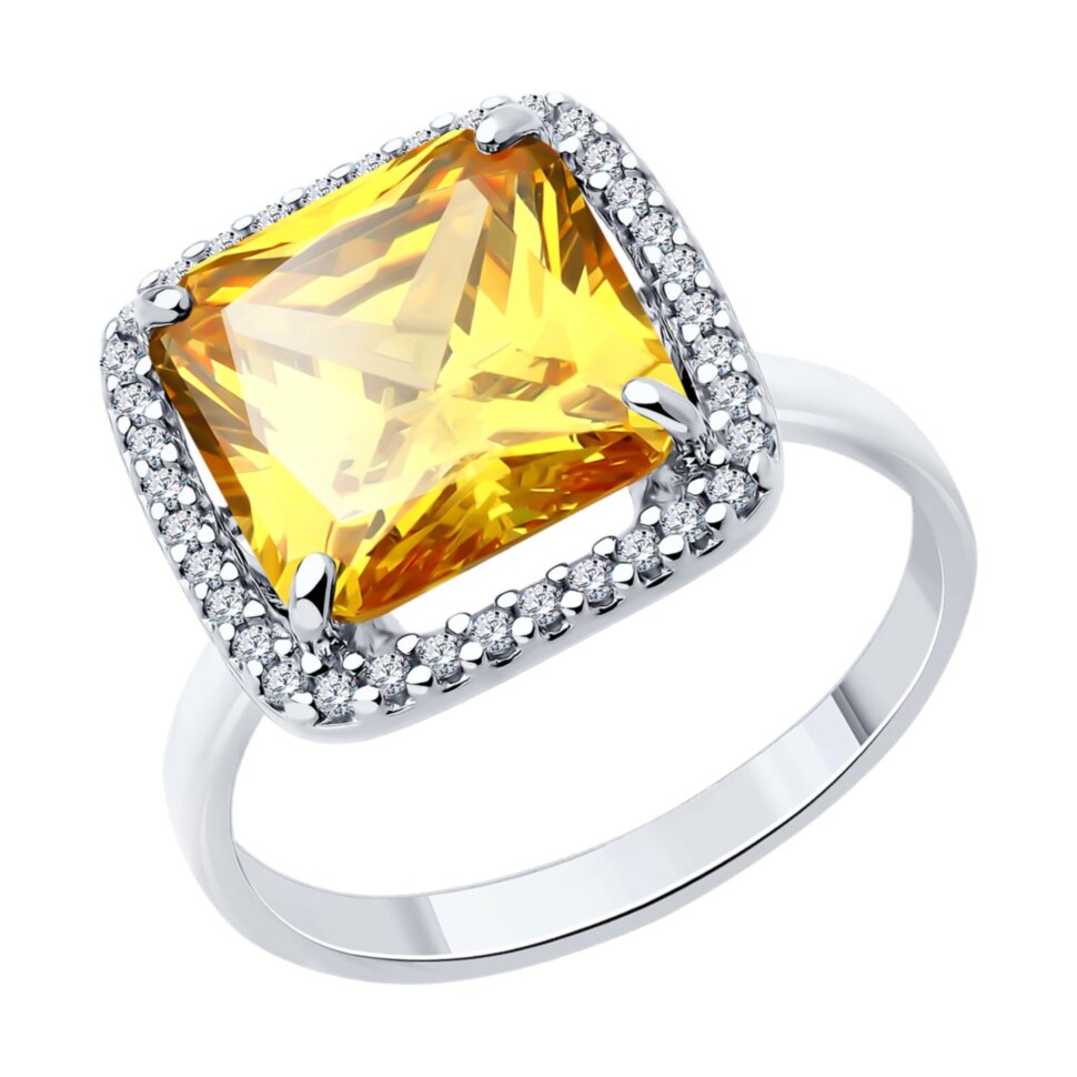 Серебряное кольцо с фианитами