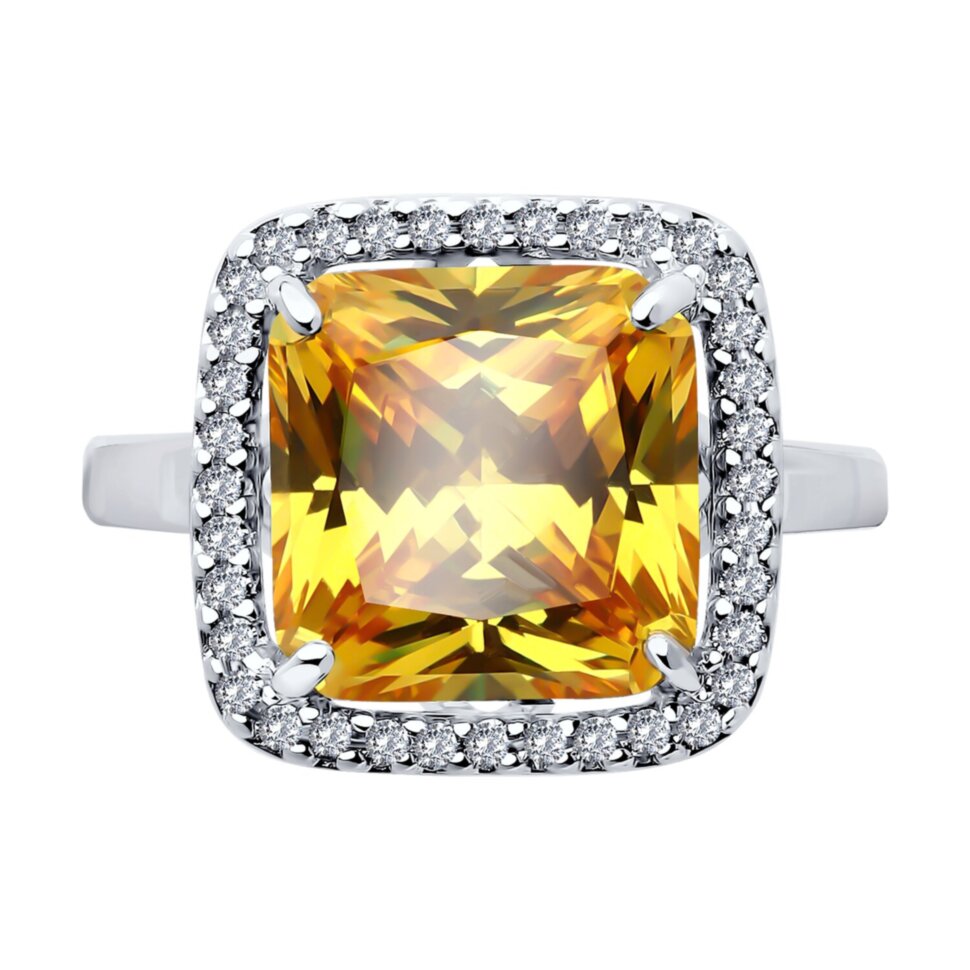 Серебряное кольцо с фианитами