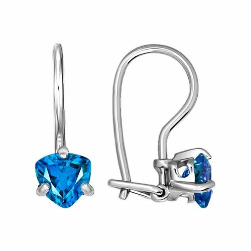 серебряные серьги с фианитами