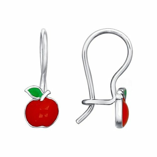 серебряные серьги с эмалью
