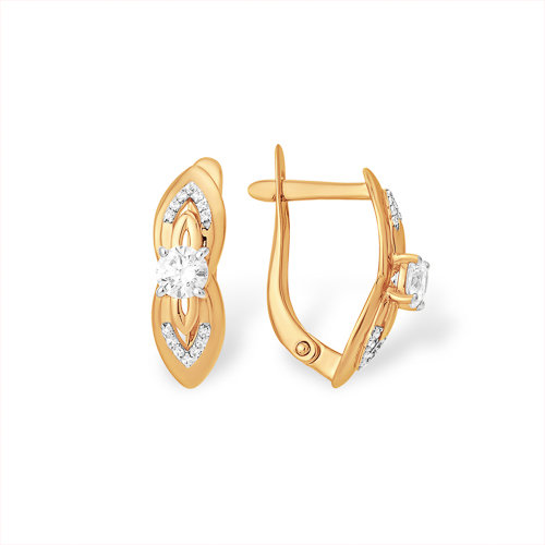 золотые серьги со swarovski
