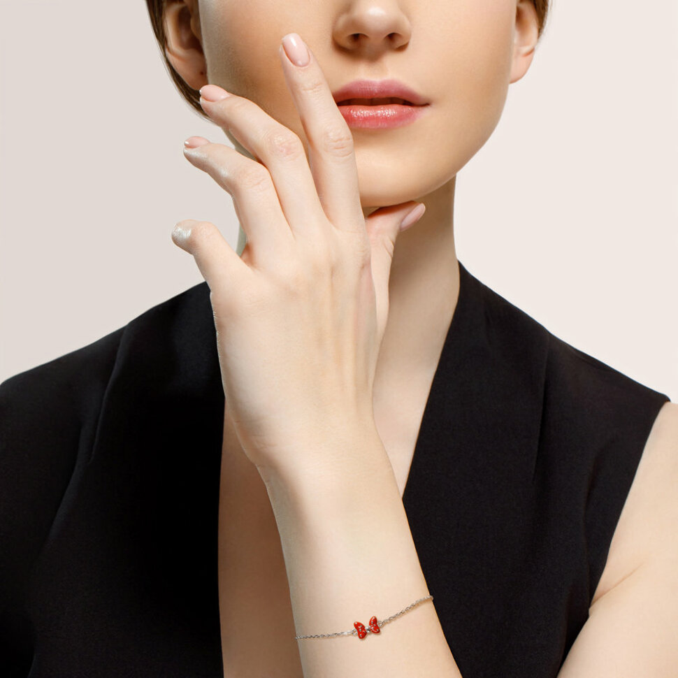 серебряный браслет с эмалью