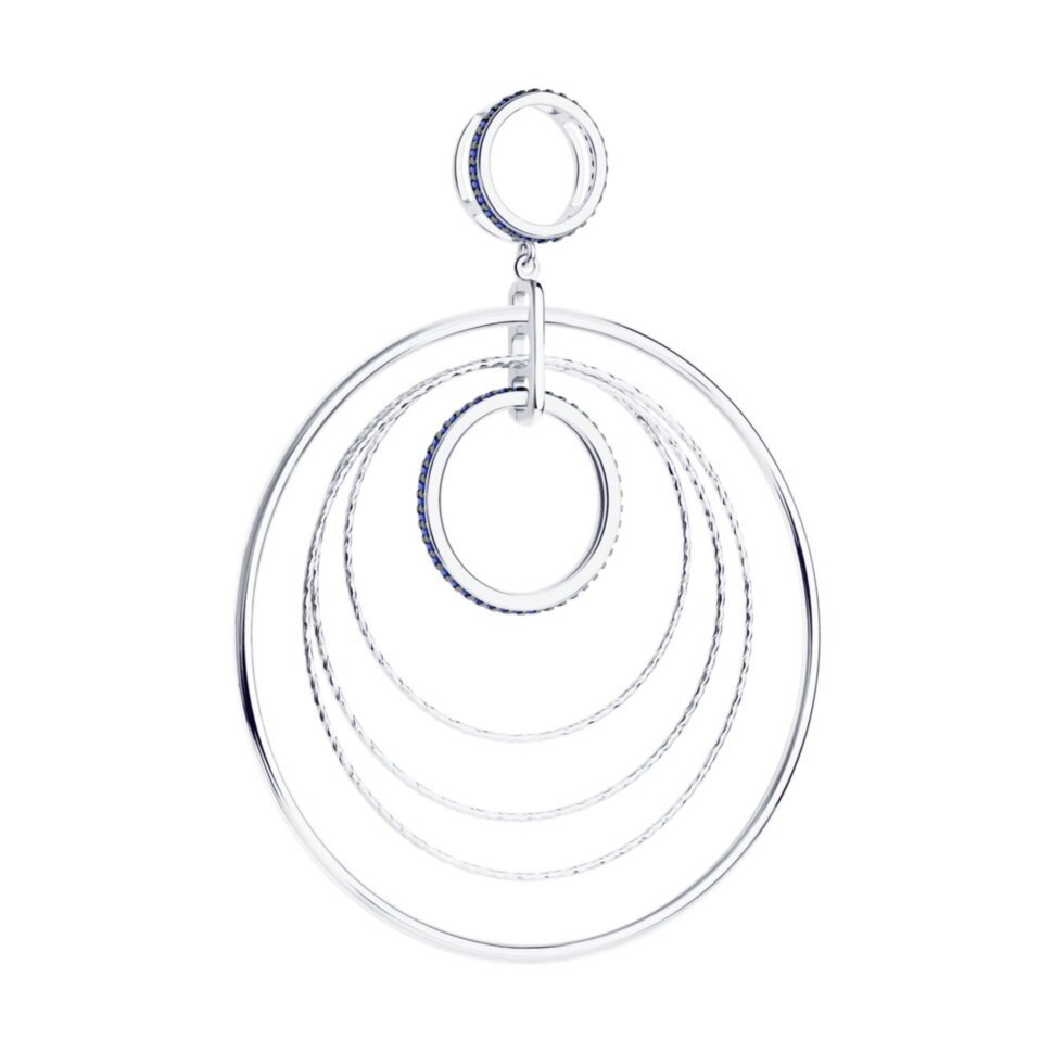 Серебряная подвеска с фианитами