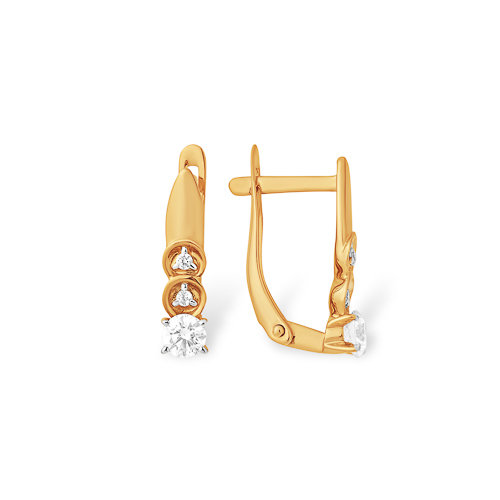 золотые серьги со swarovski