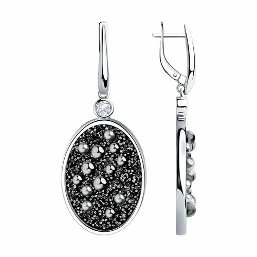 серебряные серьги со swarovski