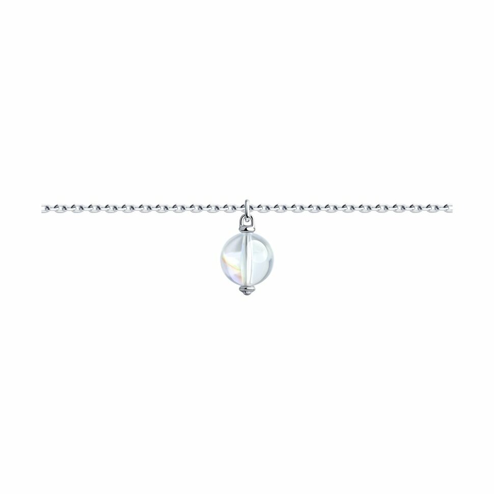 серебряный браслет со swarovski