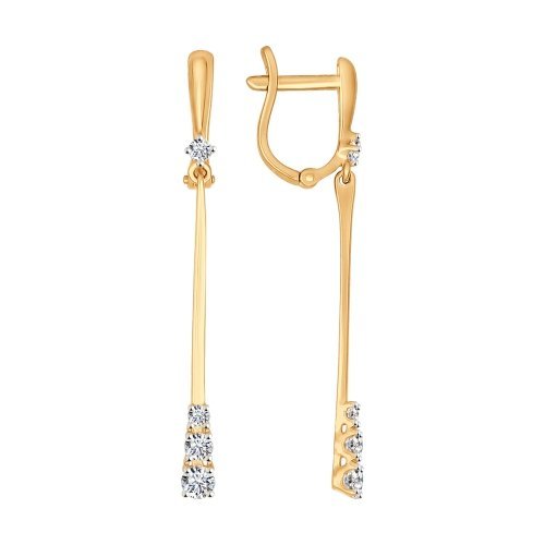 золотые серьги со swarovski