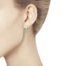 серебряные серьги с фианитами