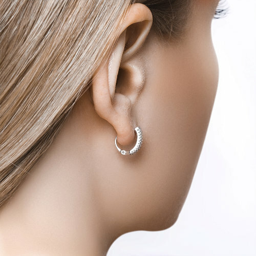 серебряные серьги с фианитами