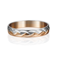 Обручальное кольцо из комбинированного золота с алмазной гранью Артикул: 01-4828-00-000-1111