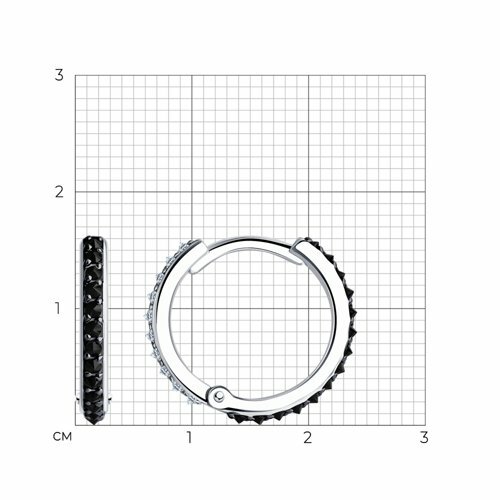 серебряные серьги с фианитами