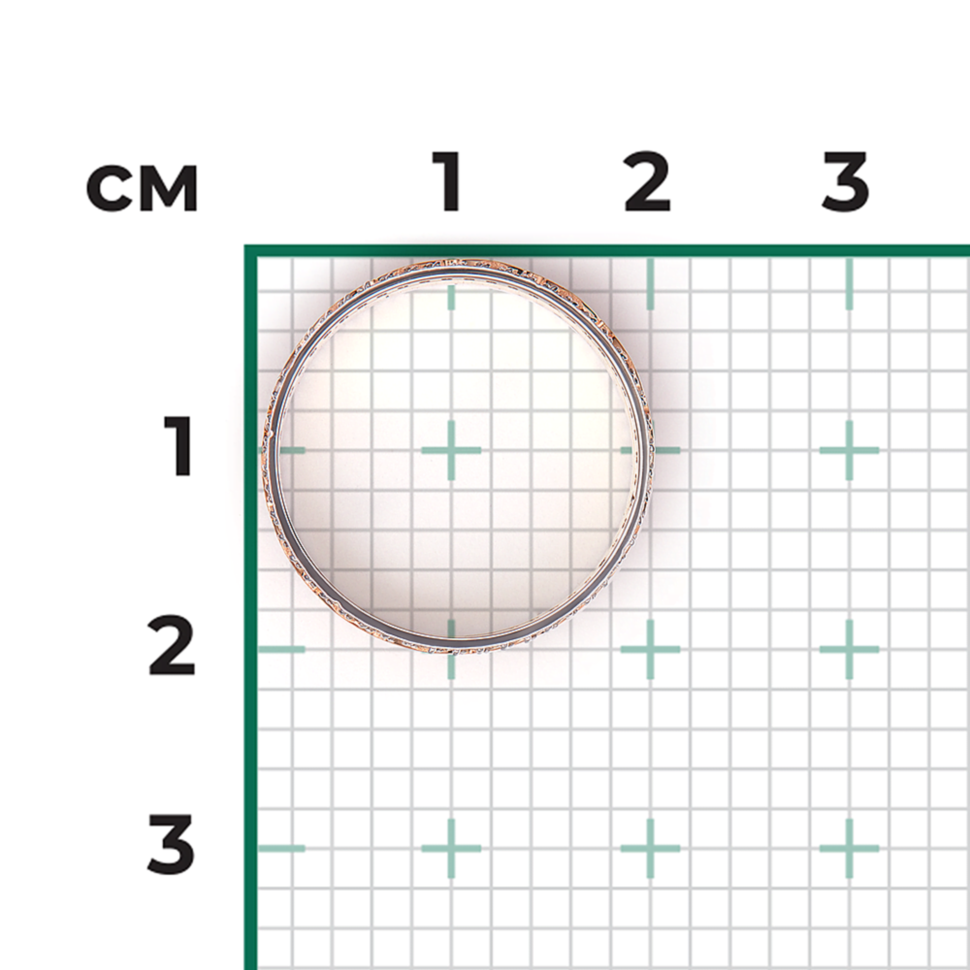 Обручальное кольцо из комбинированного золота с фианитами из коллекции La mia