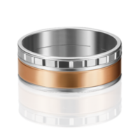 Обручальное кольцо из комбинированного золота 