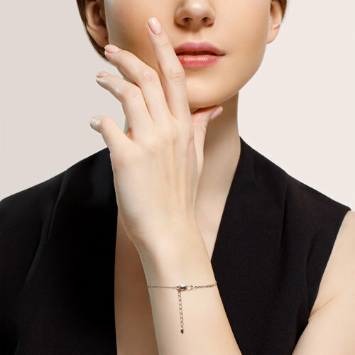 серебряный браслет с фианитами