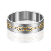 Обручальное кольцо из комбинированного золота