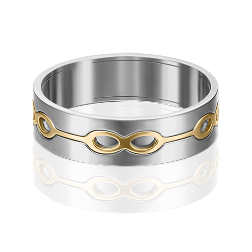 Обручальное кольцо из комбинированного золота