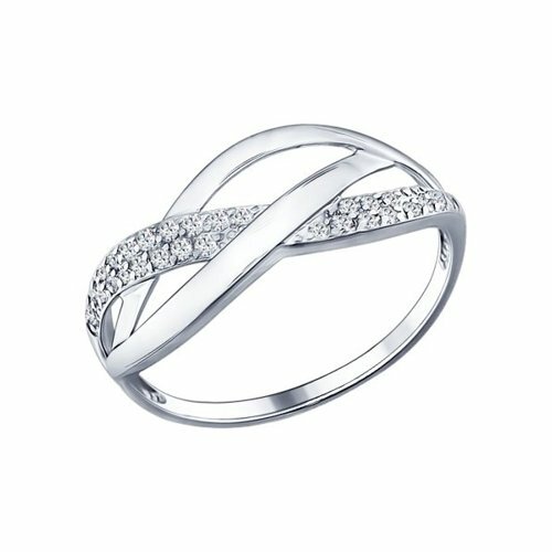 серебряное кольцо с фианитами