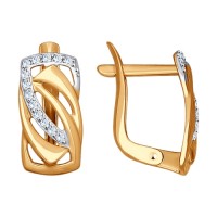 серьги с фианитами