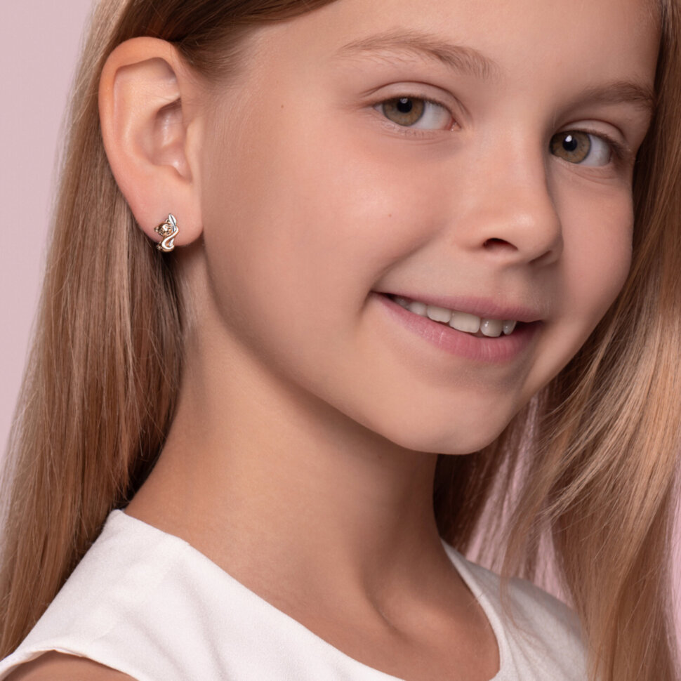 Детские золотые серьги