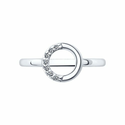 серебряное кольцо с фианитами