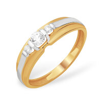 золотое кольцо со swarovski