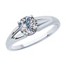 серебряное кольцо с фианитом