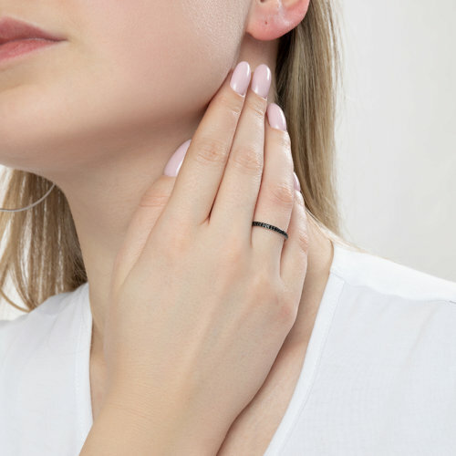 серебряное кольцо с фианитами