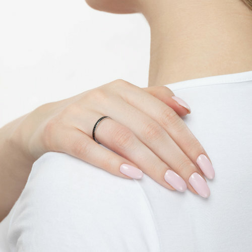 серебряное кольцо с фианитами