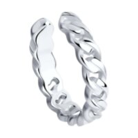 Серебряная одиночная серьга