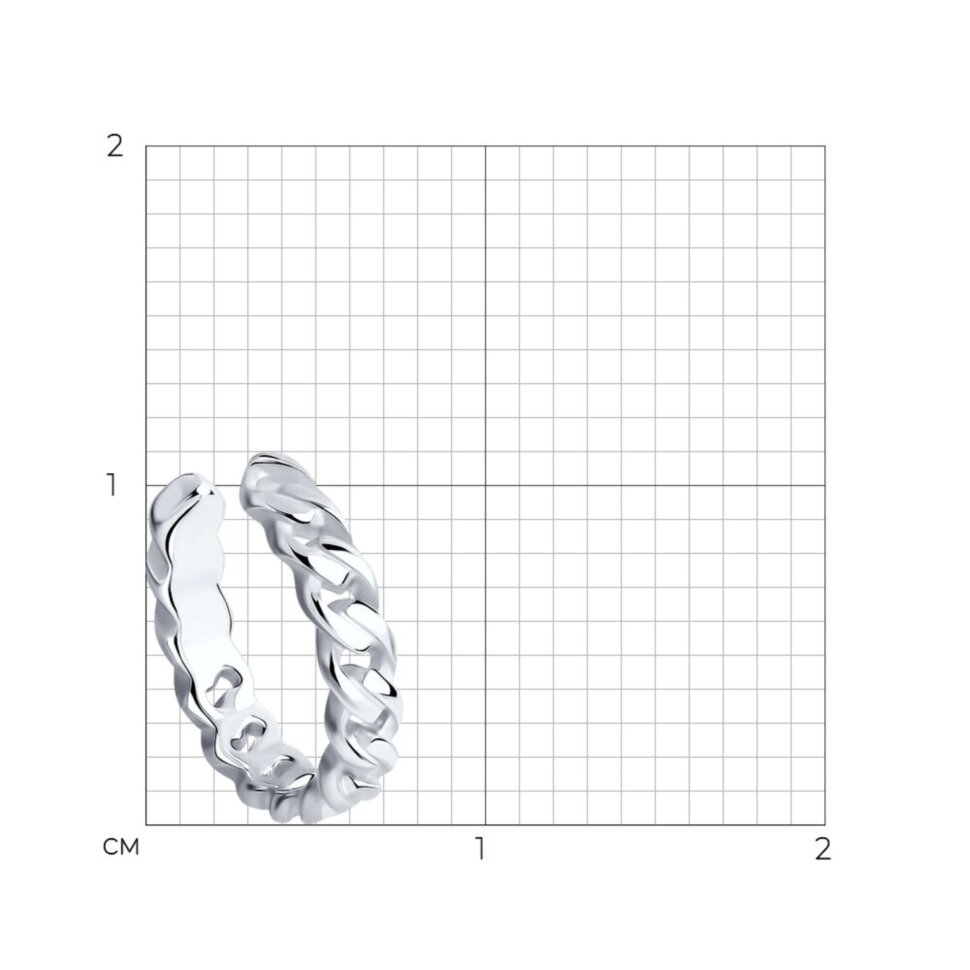 Серебряная одиночная серьга
