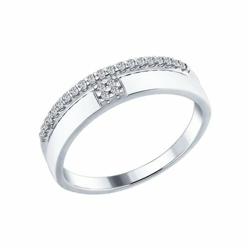 серебряное кольцо с фианитами