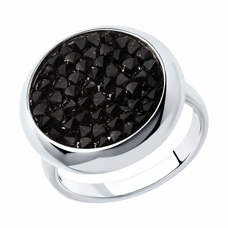 серебряное кольцо со swarovski