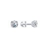 серебряные пусеты со swarovski