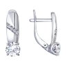 серебряные серьги со swarovski