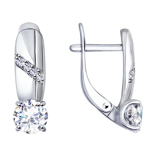 серебряные серьги со swarovski